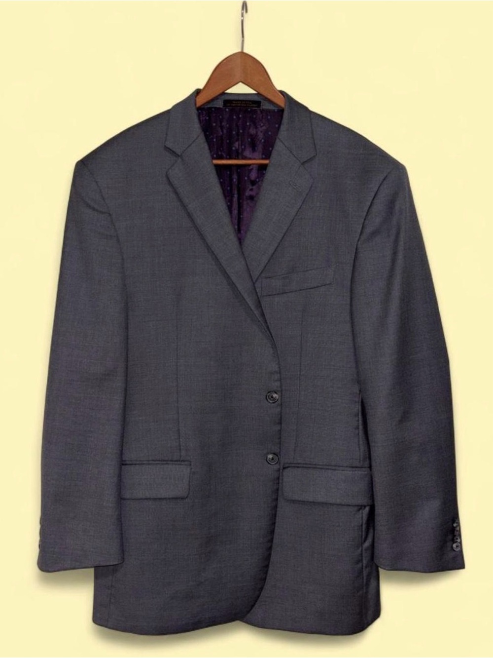 Vintage Jos. A. Bank Reserve 2-Piece Suit 44R Custom | Zignone Italian Wool | US